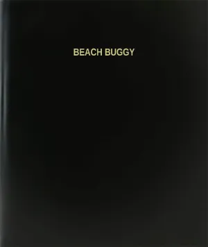 BookFactory Beach Buggy Log Book/Journal/Logbook - 120 Page, 8.5''x11'', Black Hardbound (XLog-120-7CS-A-L-Black(Beach Buggy Log Book))