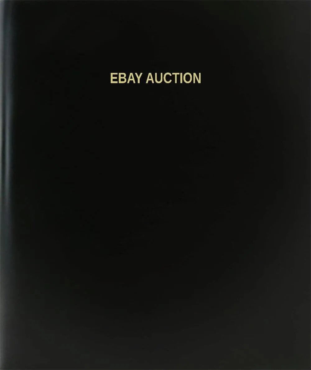 BookFactory Ebay Auction Log Book/Journal/Logbook - 120 Page, 8.5''x11'', Black Hardbound (XLog-120-7CS-A-L-Black(Ebay Auction Log Book))
