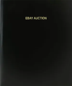 BookFactory Ebay Auction Log Book/Journal/Logbook - 120 Page, 8.5''x11'', Black Hardbound (XLog-120-7CS-A-L-Black(Ebay Auction Log Book))