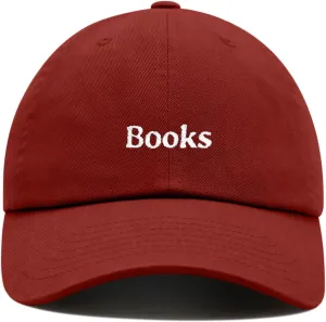 Books Baseball Cap Embroidered Cotton Adjustable Dad Hat