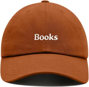 Books Baseball Cap Embroidered Cotton Adjustable Dad Hat