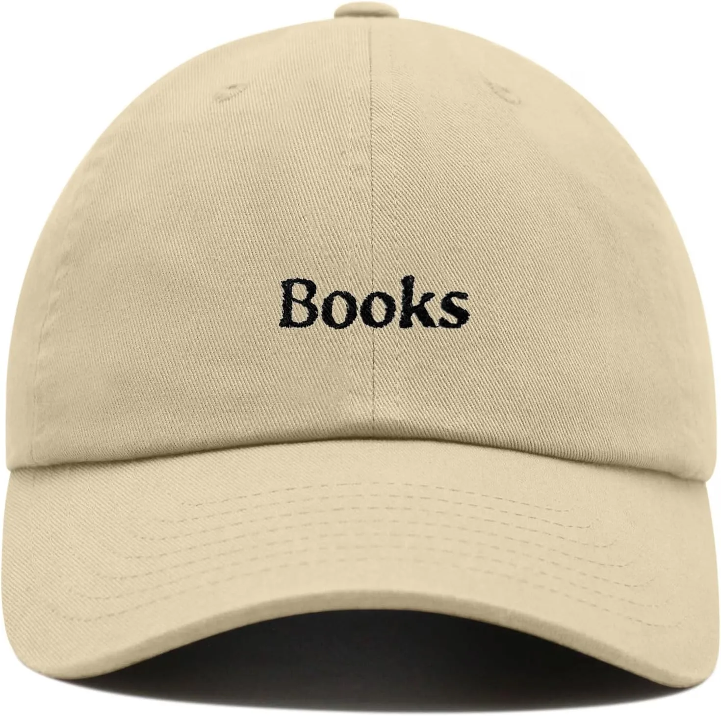 Books Baseball Cap Embroidered Cotton Adjustable Dad Hat