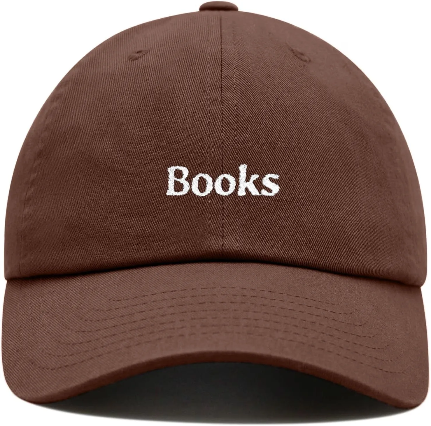 Books Baseball Cap Embroidered Cotton Adjustable Dad Hat