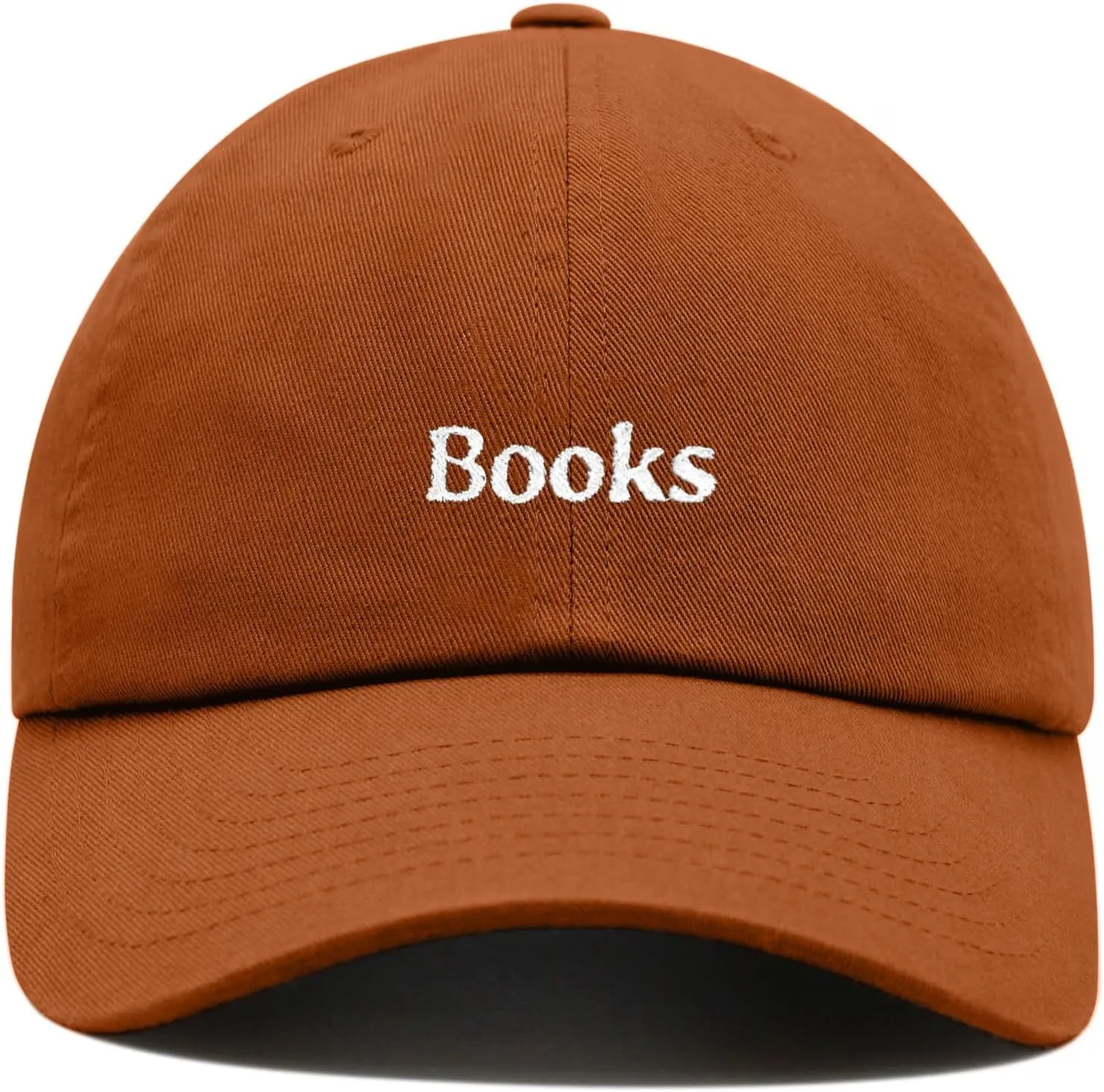 Books Baseball Cap Embroidered Cotton Adjustable Dad Hat