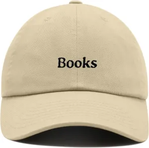 Books Baseball Cap Embroidered Cotton Adjustable Dad Hat