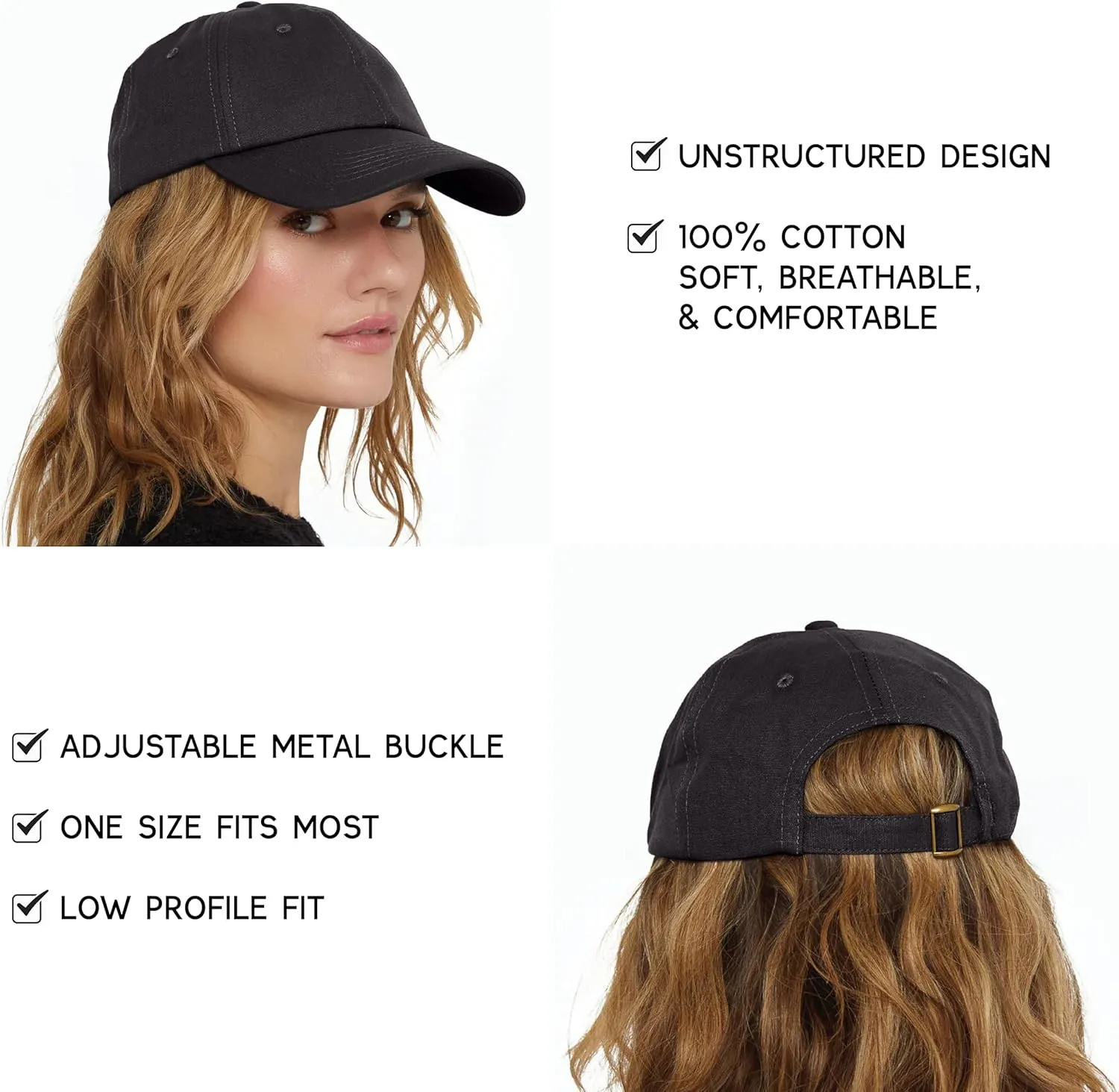 Books Baseball Cap Embroidered Cotton Adjustable Dad Hat