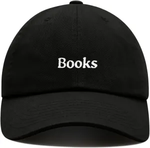 Books Baseball Cap Embroidered Cotton Adjustable Dad Hat