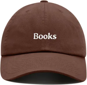 Books Baseball Cap Embroidered Cotton Adjustable Dad Hat
