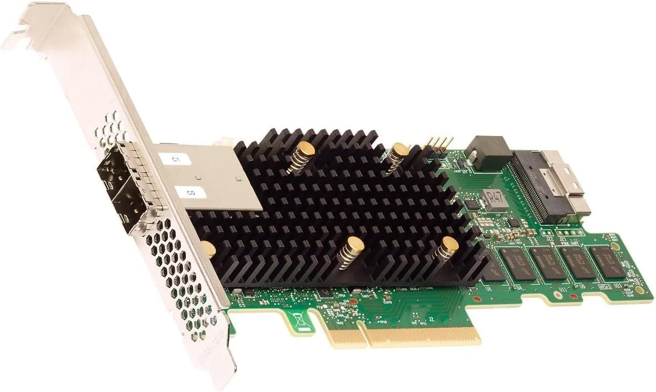 Broadcom MegaRAID 9580-8i8e SAS Controller - 12Gb/s SAS, Serial ATA - PCI Express 4.0 x8 - Plug-in Card - RAID Supported - 0, 1, 5, 6, 10, 50, 60, JBOD RAID Level - 2 x SFF-8644, 1 x SFF-8654 - 16 Tot