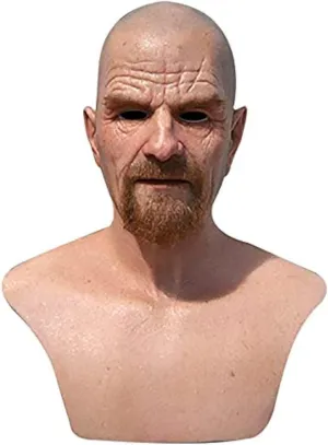 CAFELE Halloween Realistic Old Man Mask Supersoft Old Women Latex Face Mask Scary Mask Cosplay Halloween Costume Props