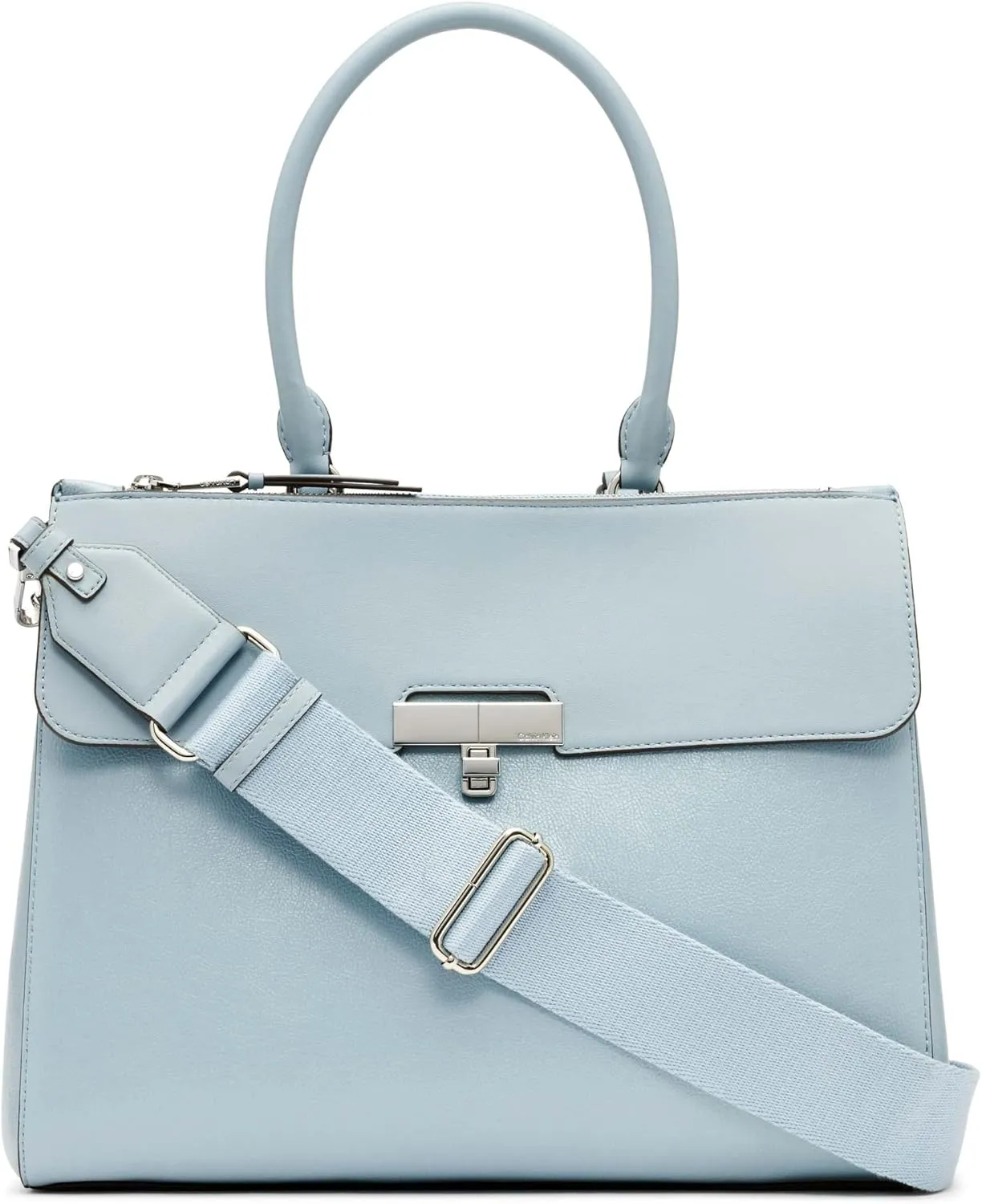 Calvin Klein Becky Tote Bag – 2 in 1, Vegan Leather, Monogram, 3 Pockets
