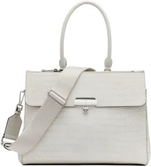Calvin Klein Becky Tote Bag – 2 in 1, Vegan Leather, Monogram, 3 Pockets