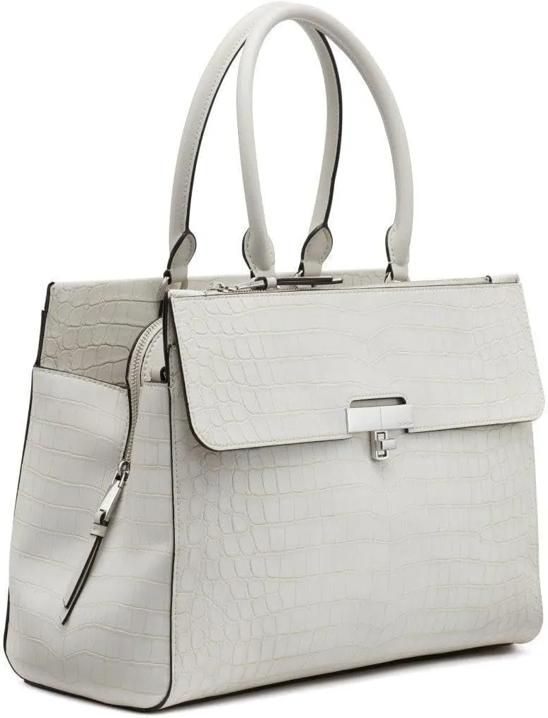 Calvin Klein Becky Tote Bag – 2 in 1, Vegan Leather, Monogram, 3 Pockets