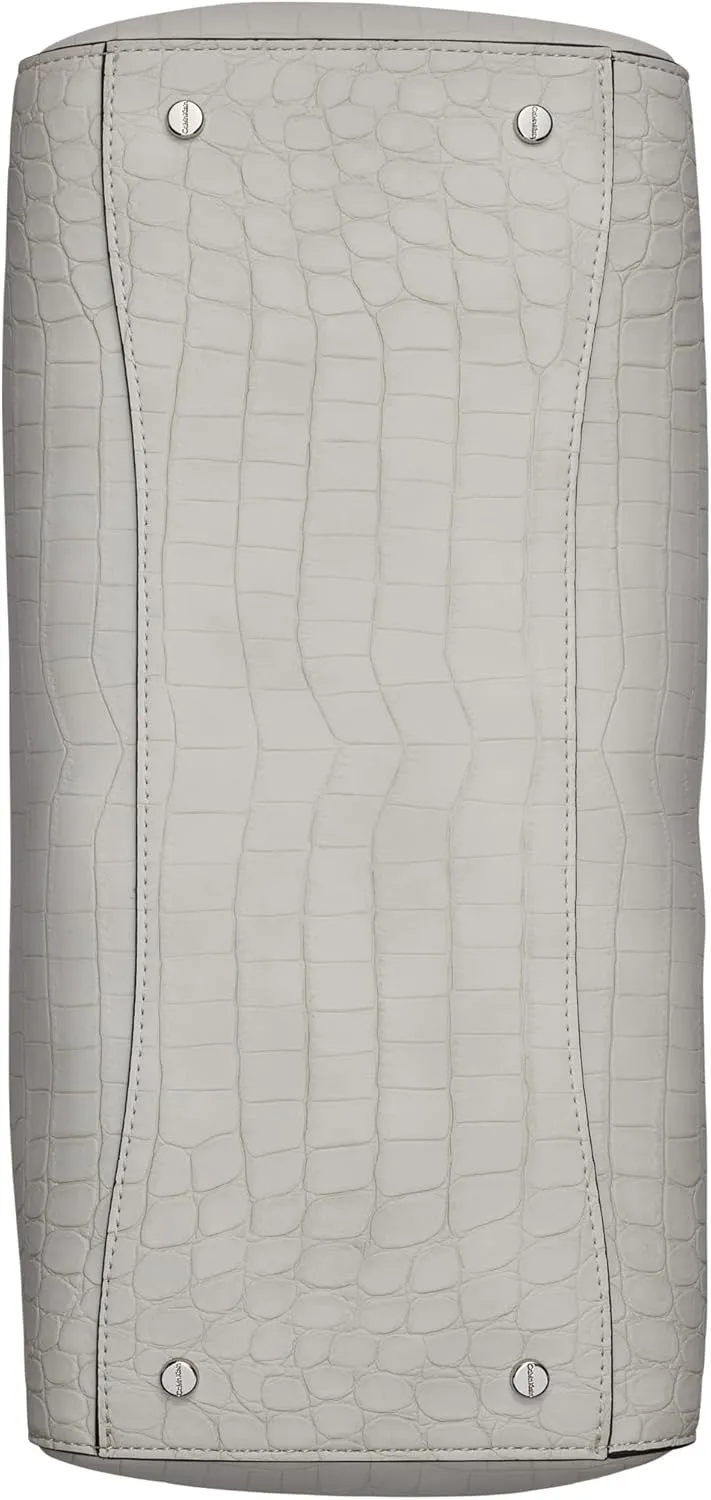 Calvin Klein Becky Tote Bag – 2 in 1, Vegan Leather, Monogram, 3 Pockets