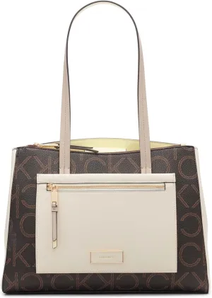 Calvin Klein Women's Hadley Tote Bag – 2 in 1, Vegan Leather, 5 Pockets