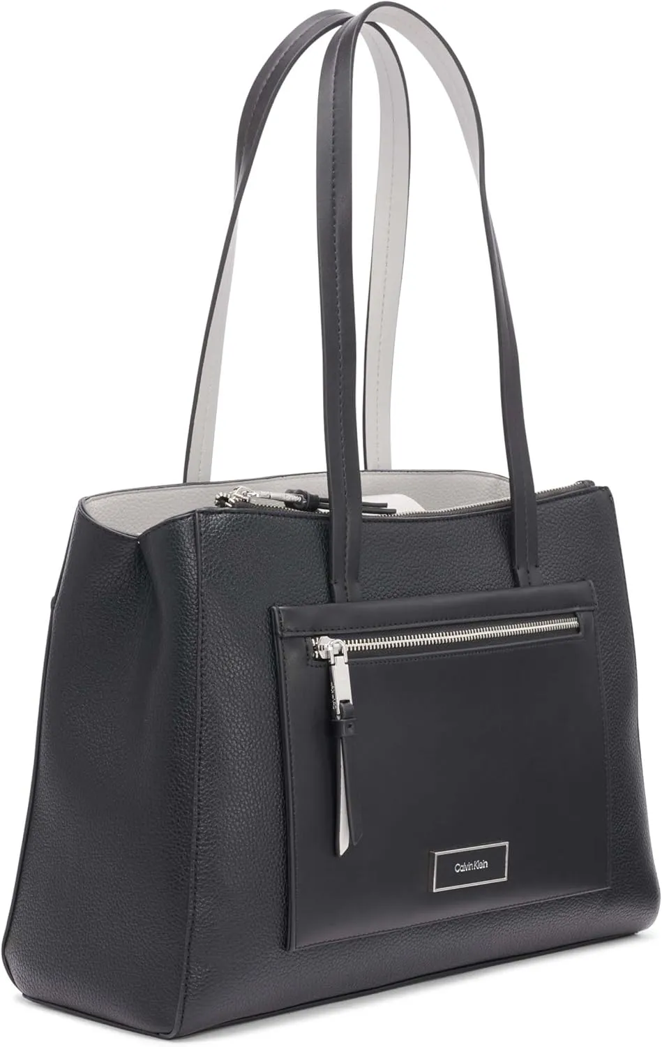 Calvin Klein Women's Hadley Tote Bag – 2 in 1, Vegan Leather, 5 Pockets