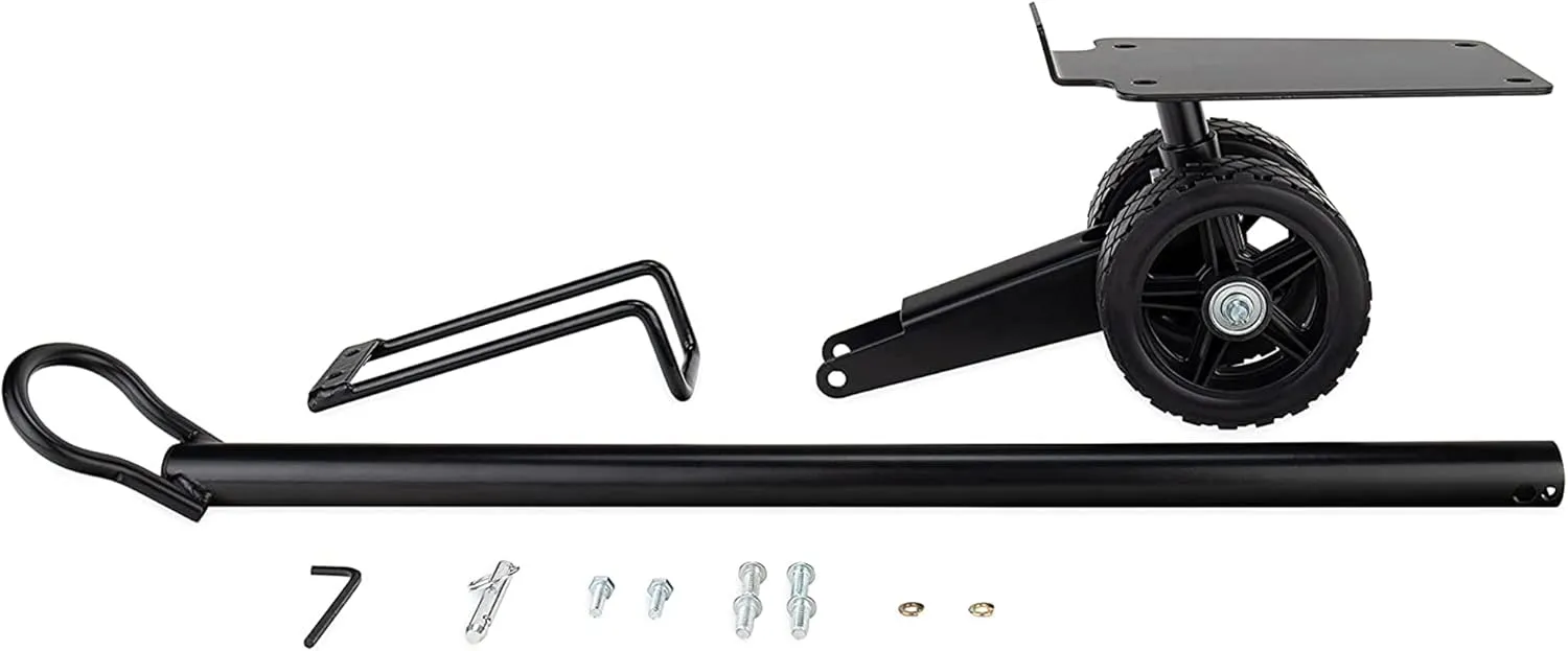 Camco Rhino Steerable Wheel Kit for 28 & 36-Gallon Rhino RV Tote Tanks - Features No-Flat Front Steerable Wheels, 24" Tow Bar & More RV Accessories (39011)