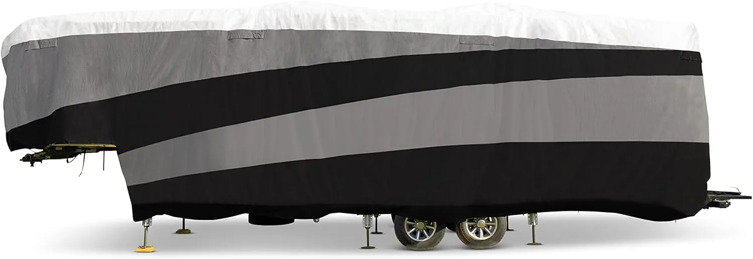 Camco ULTRAGuard Supreme RV Cover - Fits Fifth Wheel Trailers 31 to 34-Feet - Extremely Durable Design - Weatherproof with a Dupont Tyvek Top (56148)