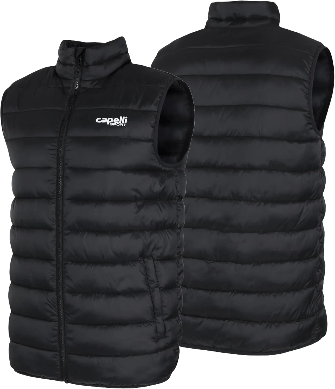 Capelli Sport Men's Puffer Vest, Lifestyle Woven Puffy Jacket, Lightweight Activewear