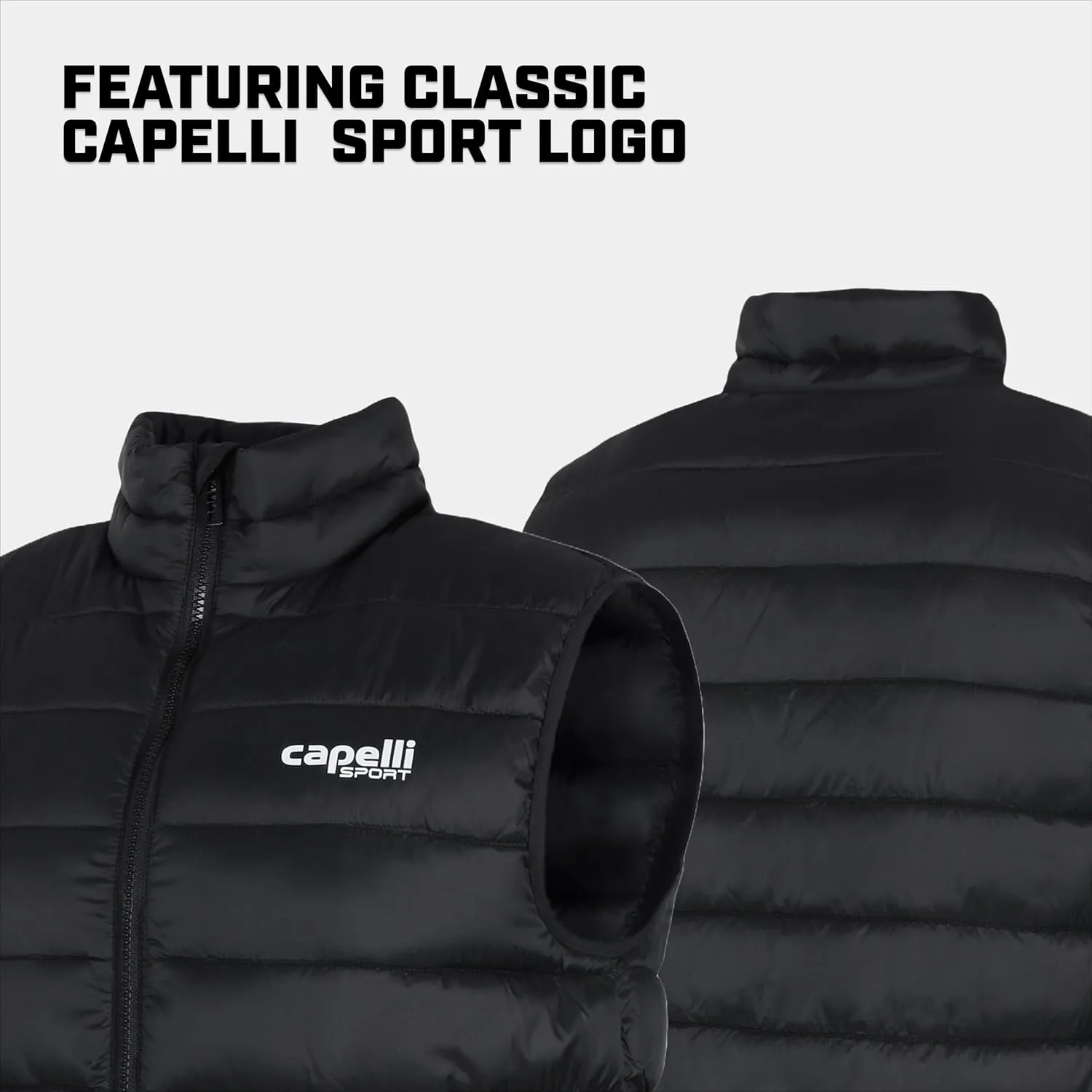 Capelli Sport Men's Puffer Vest, Lifestyle Woven Puffy Jacket, Lightweight Activewear