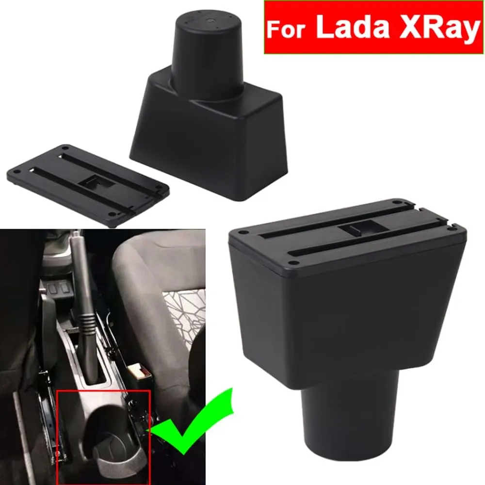 Car Center Console Armrest Box Compatible with Lada XRay Auto Leather Car Interior Parts Double-Layers Armrests Storage with 7 USB