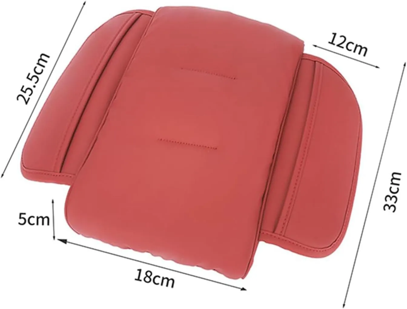 Car Center Console Armrest Cover for Buick Cascada Enclave Encore Envision Excelle GL6 GL8 Lacrosse Regal, PU Leather Armrest Seat Box Cover Protector, Car Armrest Box Pad,C Red