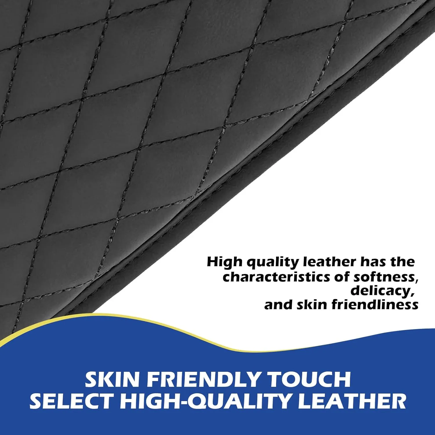 Car Center Console Cover, Car Arm Rest Cover with Side Storage Bags, 7.8In x 12.1In Universal for Most Cars, Trucks and Vans (Black)
