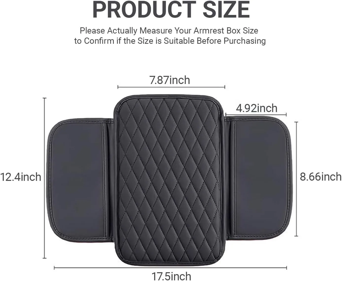 Car Center Console Pad for Kia Proceed 2018 2019 2020 2021 2022 2023 2024 2025, Leather Center Console Armrest Protector Cover with 2 Storage Bags, Car Accessories,Beige
