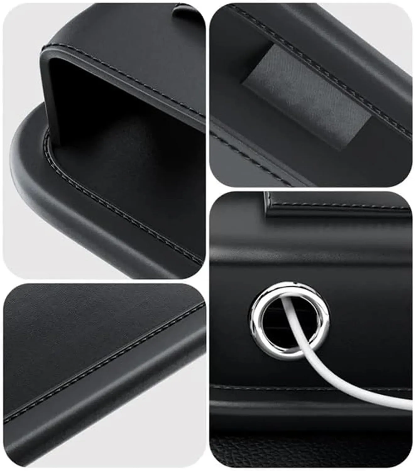 Car Leather Cup Holder Bag for D&odge Grand Caravan 2008-2009 Car Crevice Storage Box Car Clearance Bag with Cup Holder Car Accessories