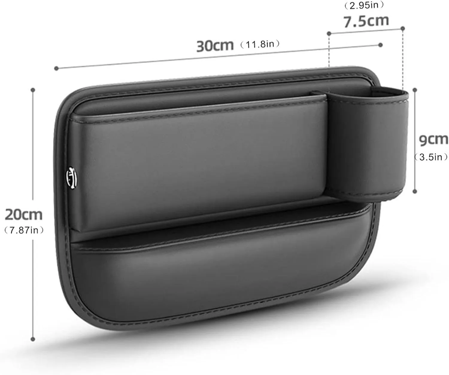 Car Leather Cup Holder Bag for D&odge Grand Caravan 2008-2009 Car Crevice Storage Box Car Clearance Bag with Cup Holder Car Accessories