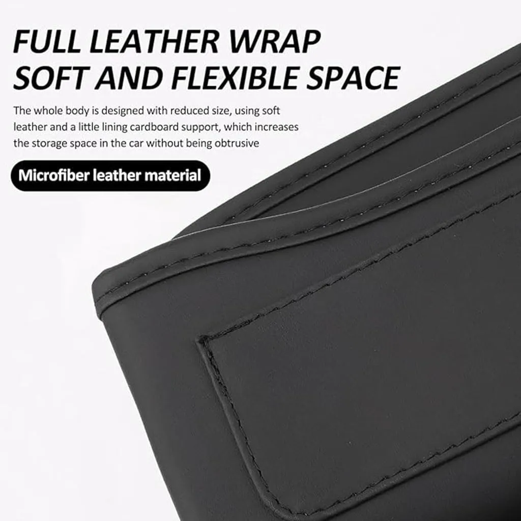 Car Seat Gap Filler for MG Comet EV 2023 2024, Car Seat Gap Storage Box Leather Filler Organizer Adjustable Car Accessorie,Grey