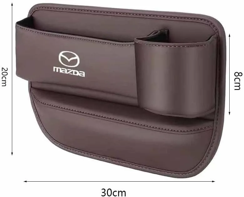 Car Seat Gap Filler Organizer for Mazda Biante 2008-2018, Leather Car Seat Storage Box Front Seat Gap Storage Box Seat Side Gap Filler Car Seat Gap Bag Car Interior Storage Organizer,C