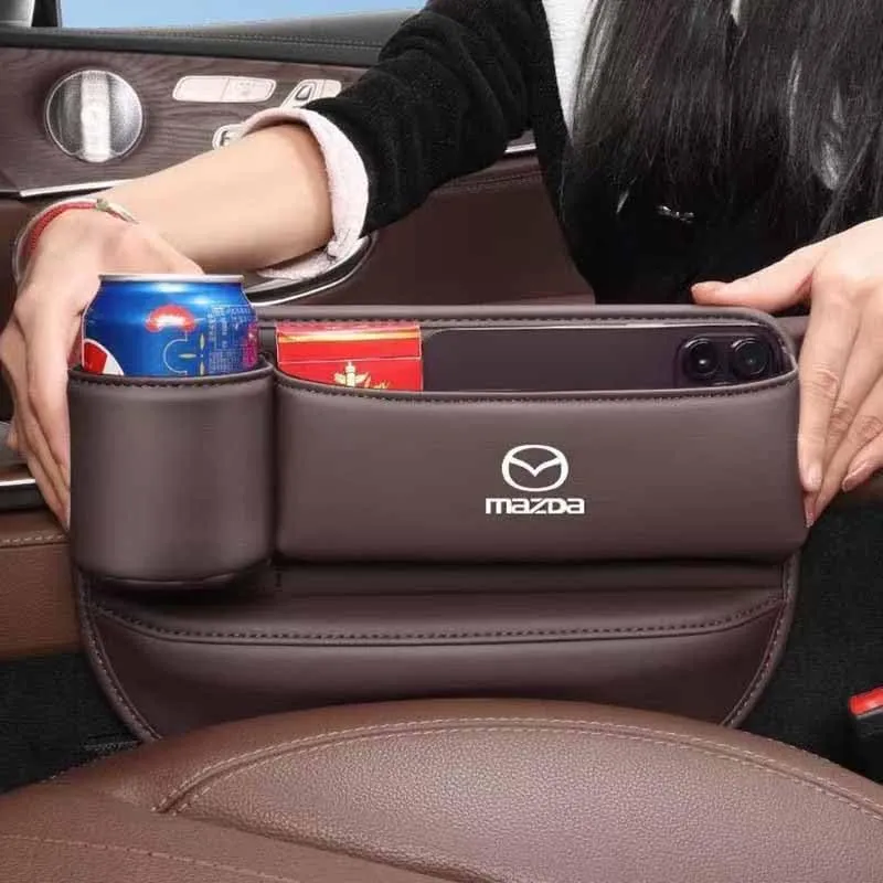 Car Seat Gap Filler Organizer for Mazda Biante 2008-2018, Leather Car Seat Storage Box Front Seat Gap Storage Box Seat Side Gap Filler Car Seat Gap Bag Car Interior Storage Organizer,C