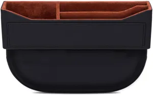 Car Seat Storage Box for Daewoo Evanda/Kalos/Lacetti/Lanos/Leganza/Matiz/Nexia, Car Console Side Pocket with USB Charging Hole Car Interior Accessories,B Black