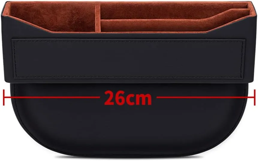 Car Seat Storage Box for Daewoo Evanda/Kalos/Lacetti/Lanos/Leganza/Matiz/Nexia, Car Console Side Pocket with USB Charging Hole Car Interior Accessories,B Black
