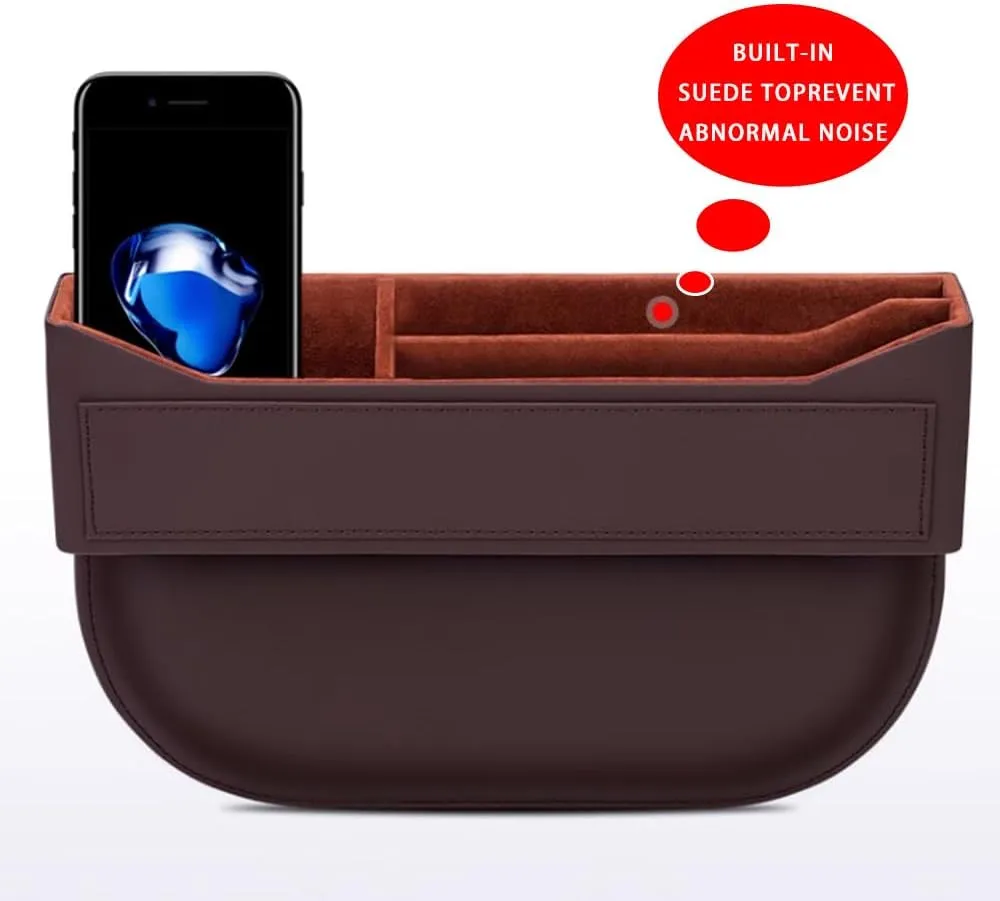 Car Seat Storage Box for Daewoo Evanda/Kalos/Lacetti/Lanos/Leganza/Matiz/Nexia, Car Console Side Pocket with USB Charging Hole Car Interior Accessories,B Black