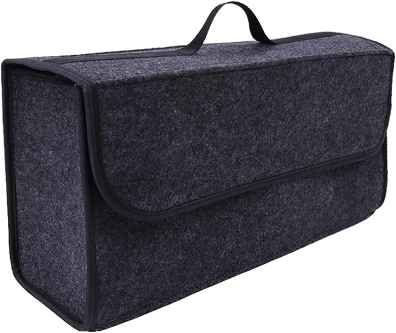 Car Storage Bag, Car Soft Storage Box Trunk Bag Travel Storage Organizer Holder Car Accessories Deep Grey