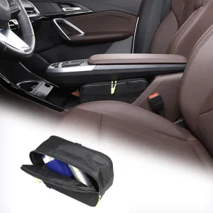 Car Storage Box Compatible with BMW X1 U11 2023 2024 Lower Console Organizer Tray, Oxford cloth material Under Console storage bag Interior Accessories (Central control lower storage bag)