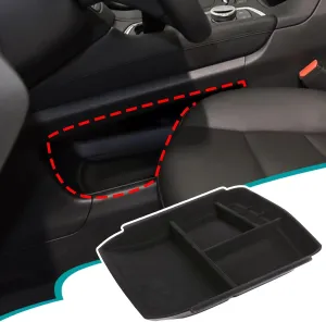 Car Storage Box Compatible with Cadillac XT6 XT5 2016-2023 Lower Console Organizer Tray, ABS Under Console Storage Box Interior Accessories