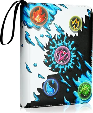 Card Binder 9 Pocket, Trading Card Binder Holder Fits 900 Cards with 50 Removable Sleeves, Double-Sided Card Collection Binder Album Book Case, Toys Gift For Boys Girls Aged 4-16