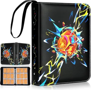 Card Binder for Cards, Trading Card Binder Holder Fits 900 Cards with 50 Removable Sleeves, 9 Pocket Card Collection Binder Album Book Case Storage-Toys Gift for Boys Girls Aged 4 to 16