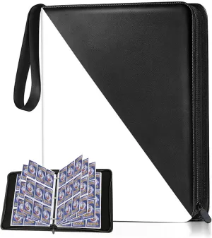 Card Binder with 9 Pockets - Holds Up to 900 Cards, Trading Card Collection Case Book (Black, 9 Pockets/900 Cards)