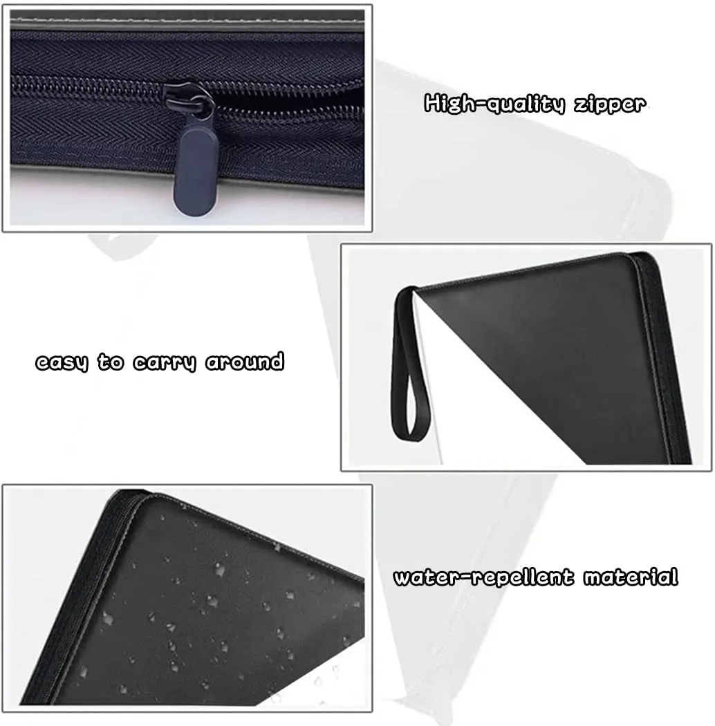 Card Binder with 9 Pockets - Holds Up to 900 Cards, Trading Card Collection Case Book (Black, 9 Pockets/900 Cards)