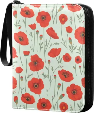 cards album display holder with double sided removable sleeves collectors for 400   cards Oil Painting Poppy