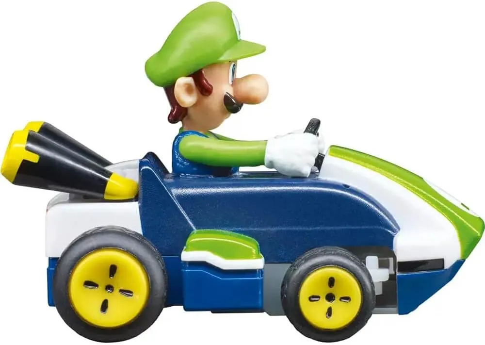 Carrera RC Nintendo Mario Kart 2.4 GHz Mini Collectible Radio Remote Control Toy Car Vehicle - Luigi