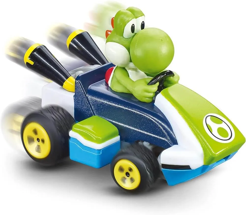 Carrera RC Nintendo Mario Kart 2.4 GHz Mini Collectible Radio Remote Control Toy Car Vehicle - Yoshi
