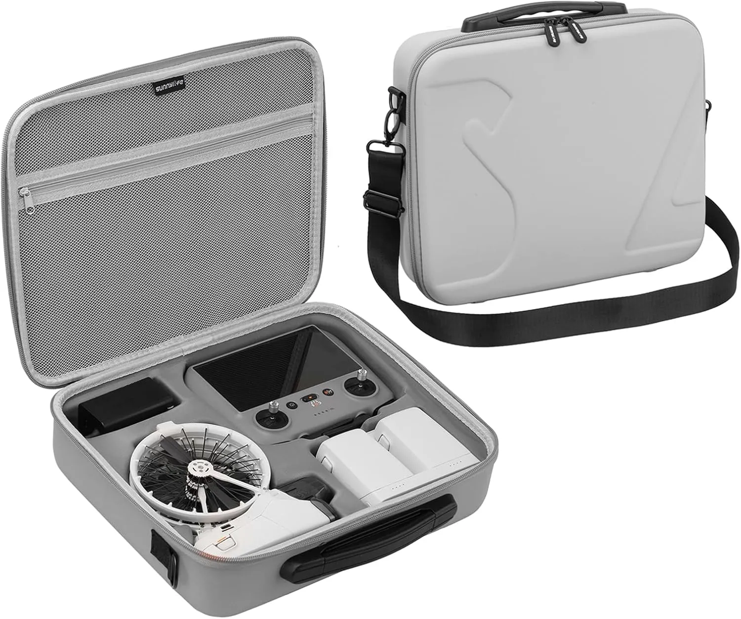 Carrying Case for DJI Flip, Portable Travel Shoulder Bag for DJI Flip Accessories, Fits RC 2/RC-N3 Remote Controller (Grey)