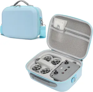 Carrying Case for DJI Neo Combo, Portable Storage Bag Travel Case for DJI Neo Combo, Compatible with RC-N3/N2 Remote Controller, Neo Battery, Charging Hub and other Accessories, Light Blue