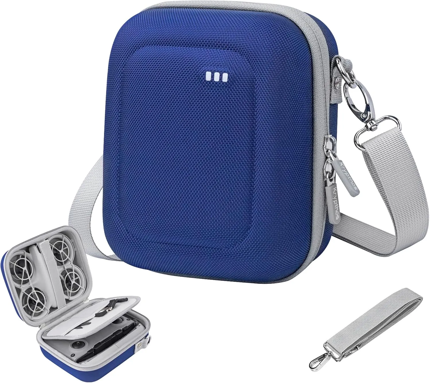 Carrying Case for DJI Neo, Portable Shoulder Bag Travel Neo Case with Elastic Strap to Fix DJI Neo Drone, Suit for Travel and Home Storage Drone and Its Accessories (Blue)