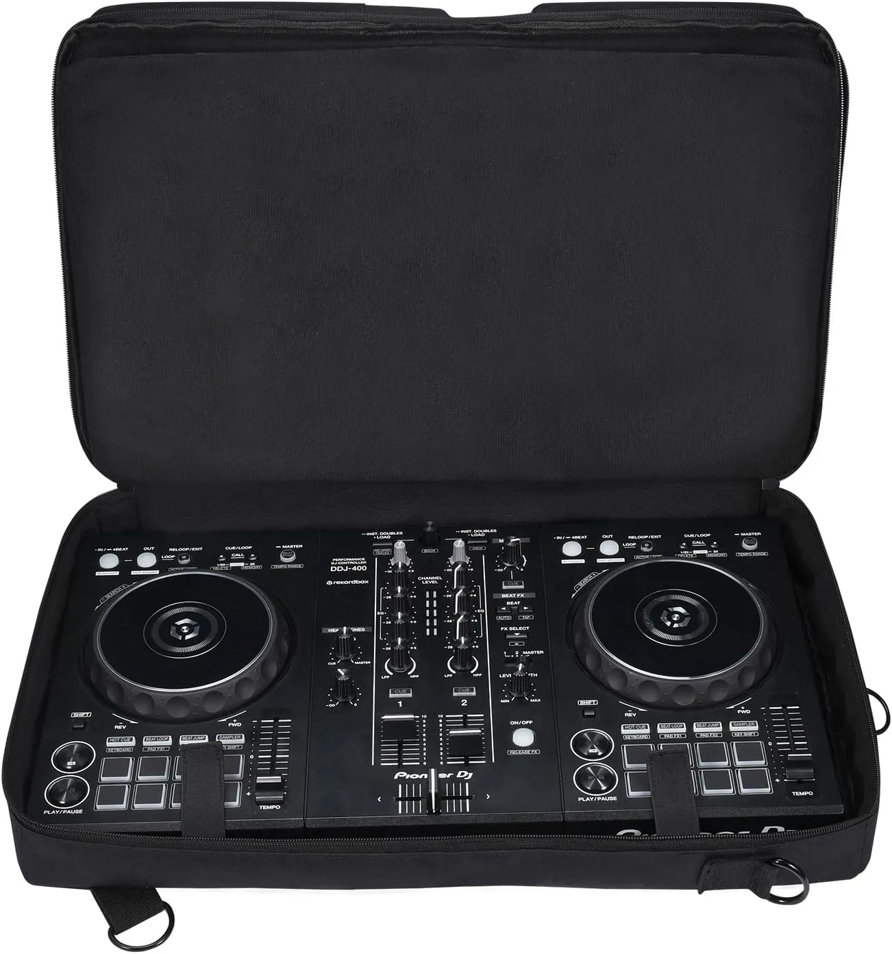 Carrying Travel Case for Pioneer DDJ-400, DDJ-FLX4, DDJ-SB3, DJ-202, Hercules Inpulse 300, Traktor Kontrol S2 Mk3 Disc Player DJ Controller Storage Bag Portable Gig Bag with Shoulder Strap
